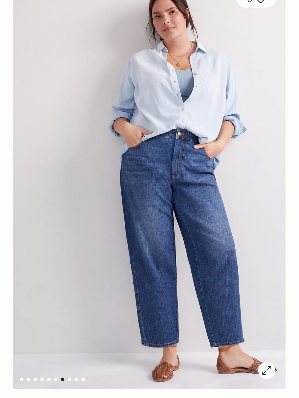 Pilcro High-Rise Straight-Leg Jeans in Medium Blue